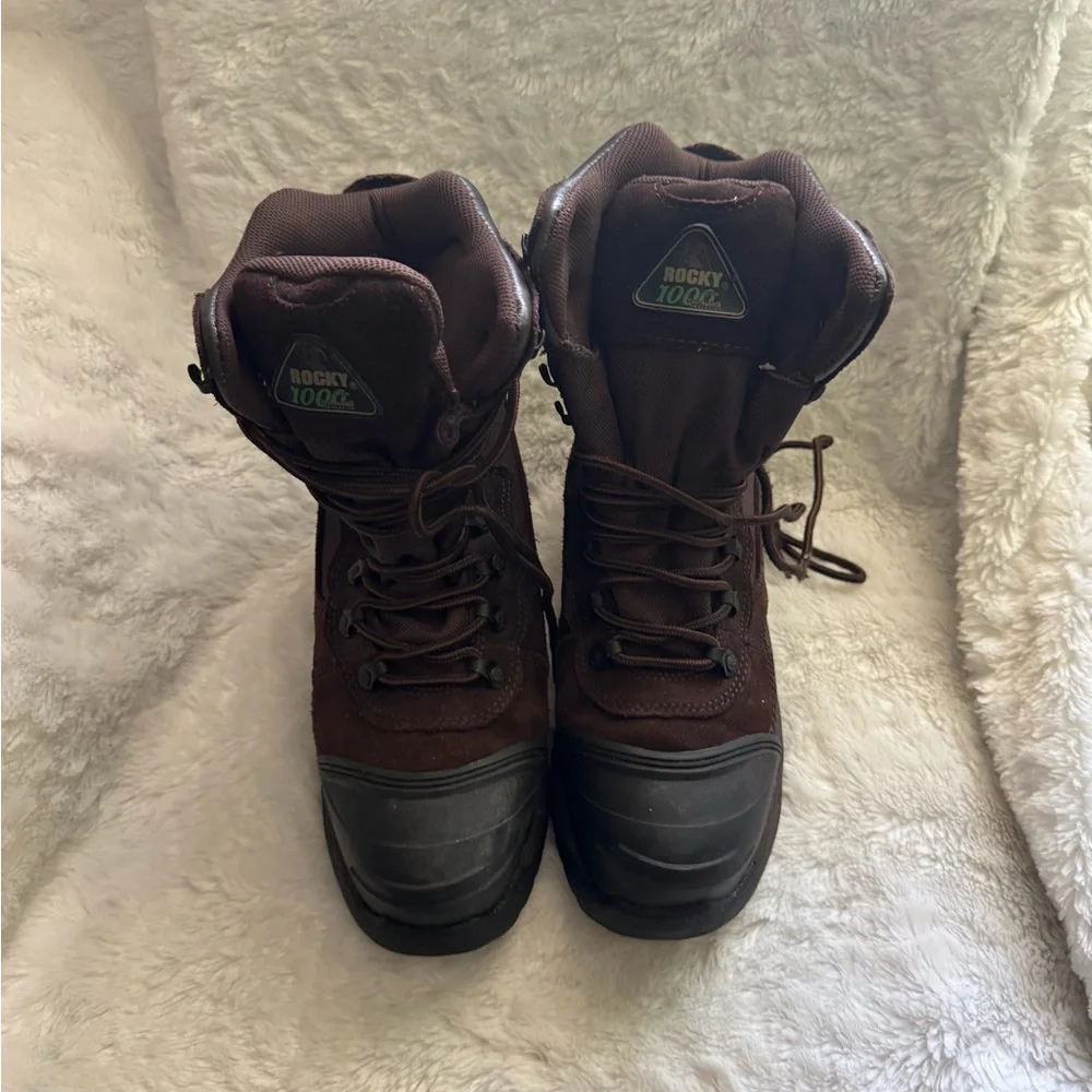 Rocky Dark Brown and Black Outdoor Boots boys gently used